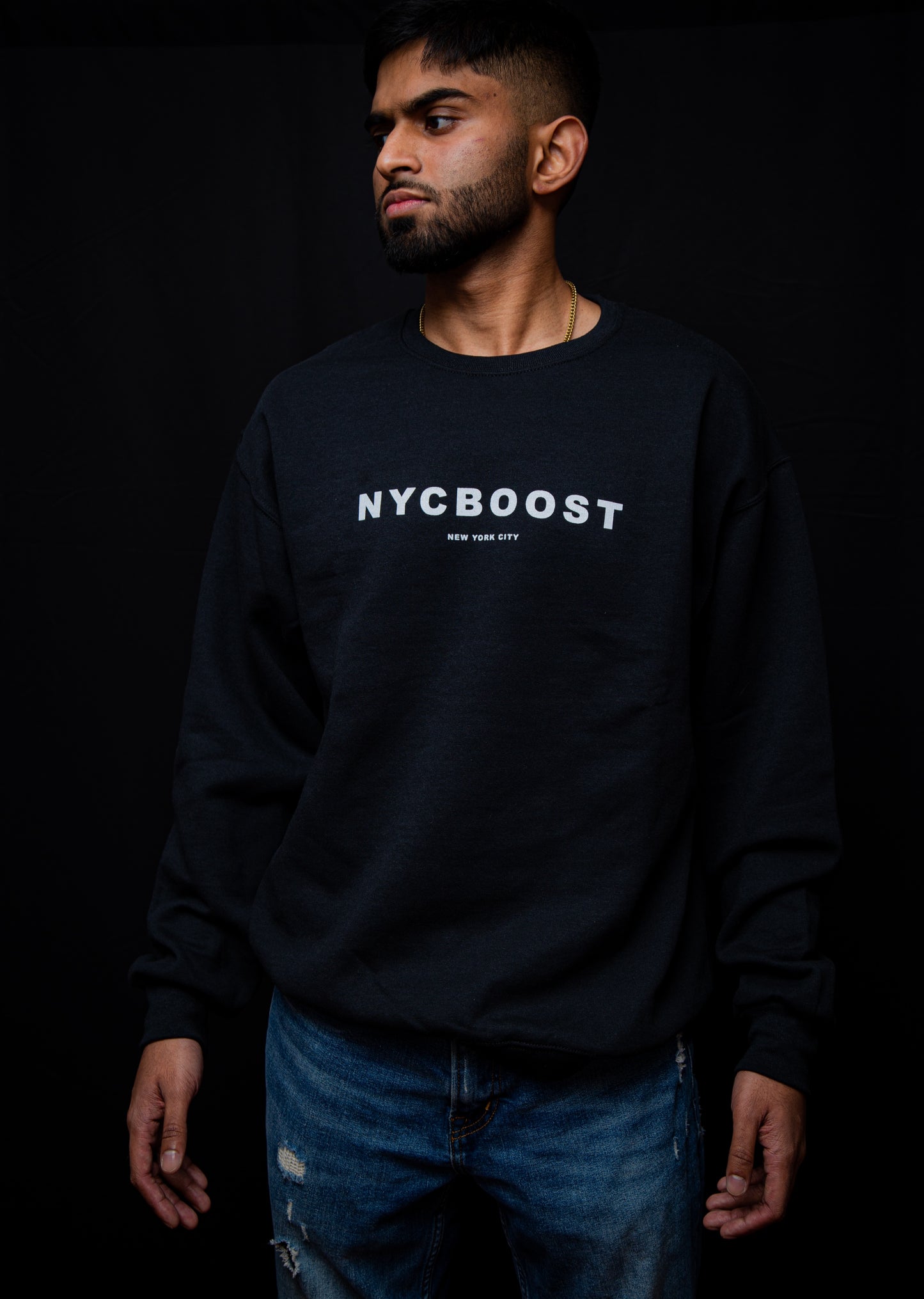 'modern' fleece crewneck